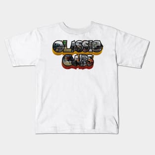 Classic Car Big Letter Kids T-Shirt